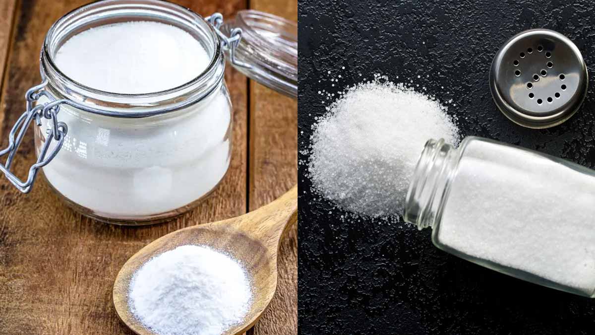 du bicarbonate de soude et du sel