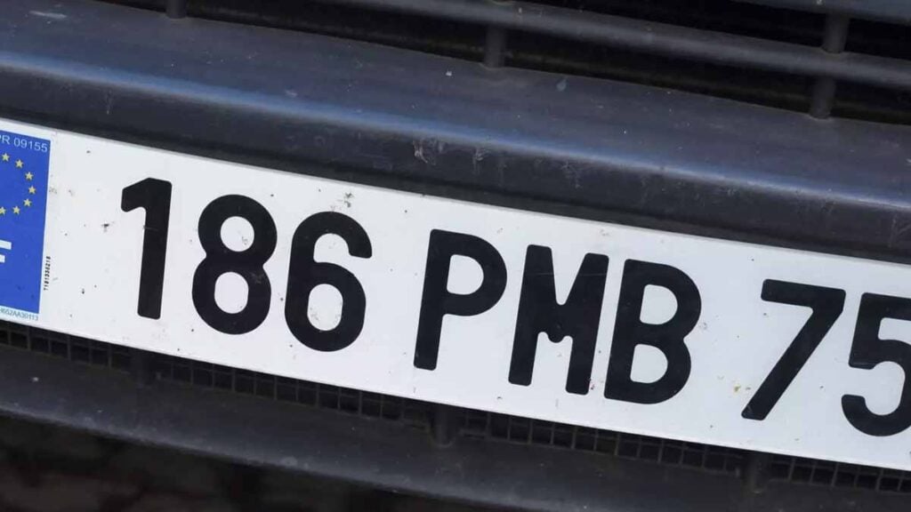 plaque d’immatriculation
